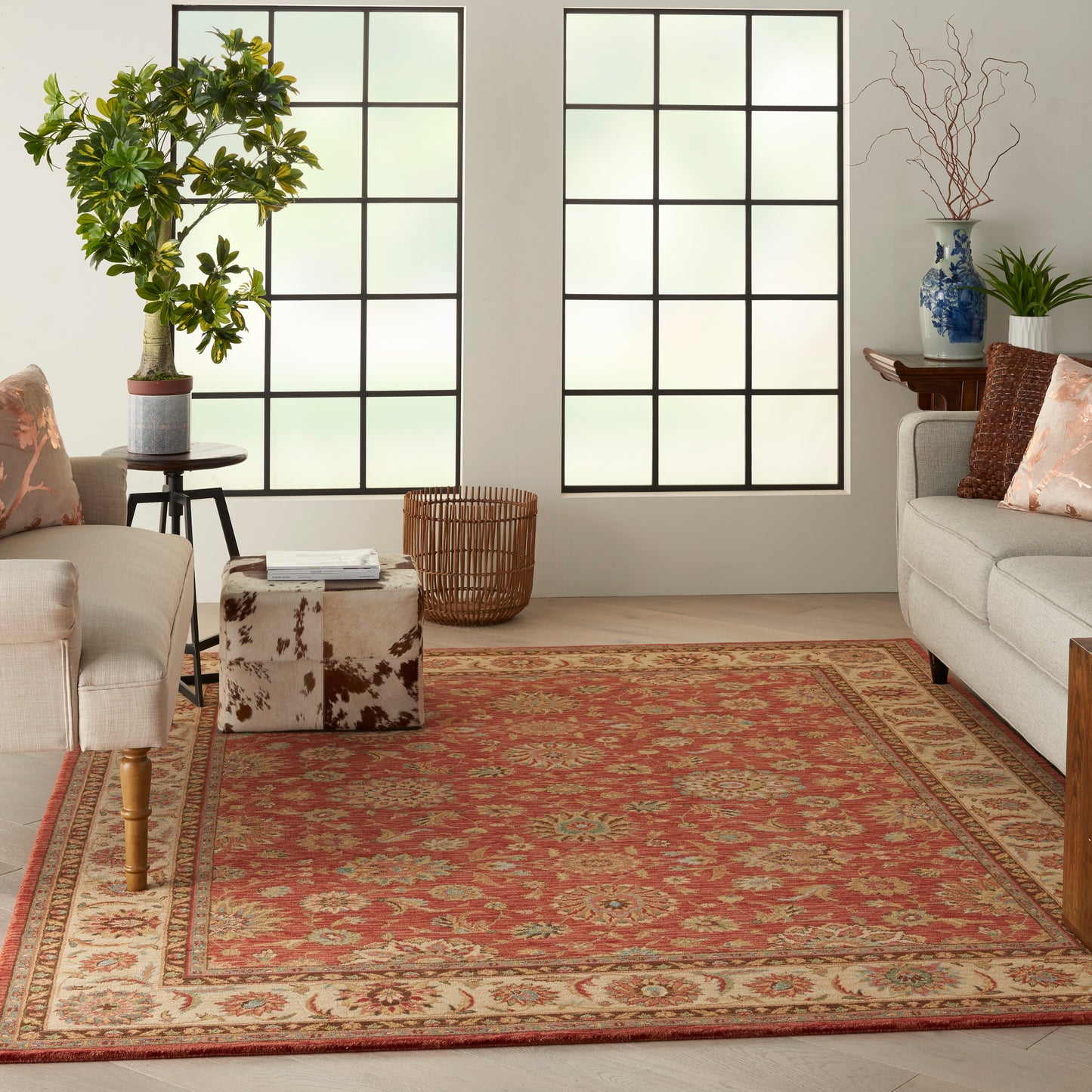 Nourison Home Living Treasures  Rust  Traditional