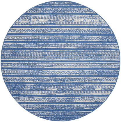 Nourison Home Whimsicle WHS16 Light Blue Ivory Transitional Power-loomed Rug