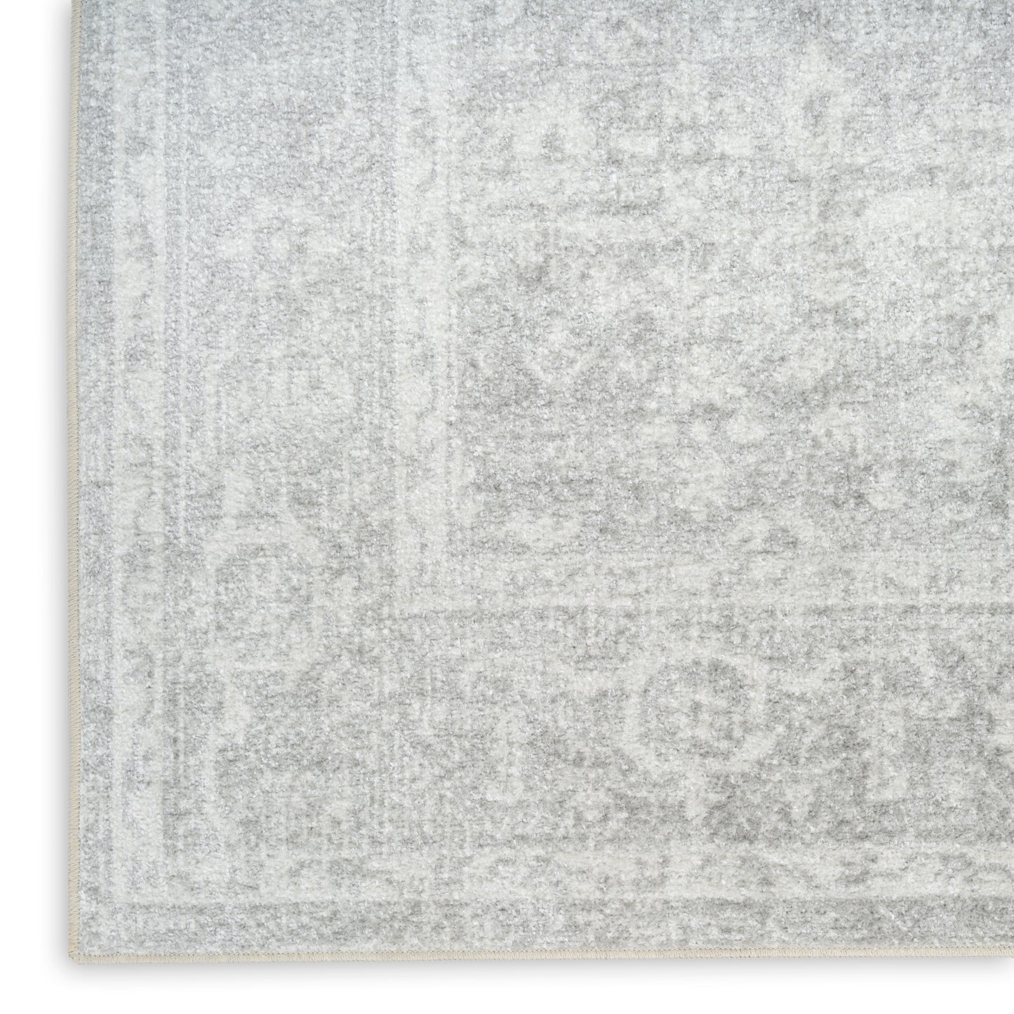 Nourison Home Astra Machine Washable  Light Grey  Traditional