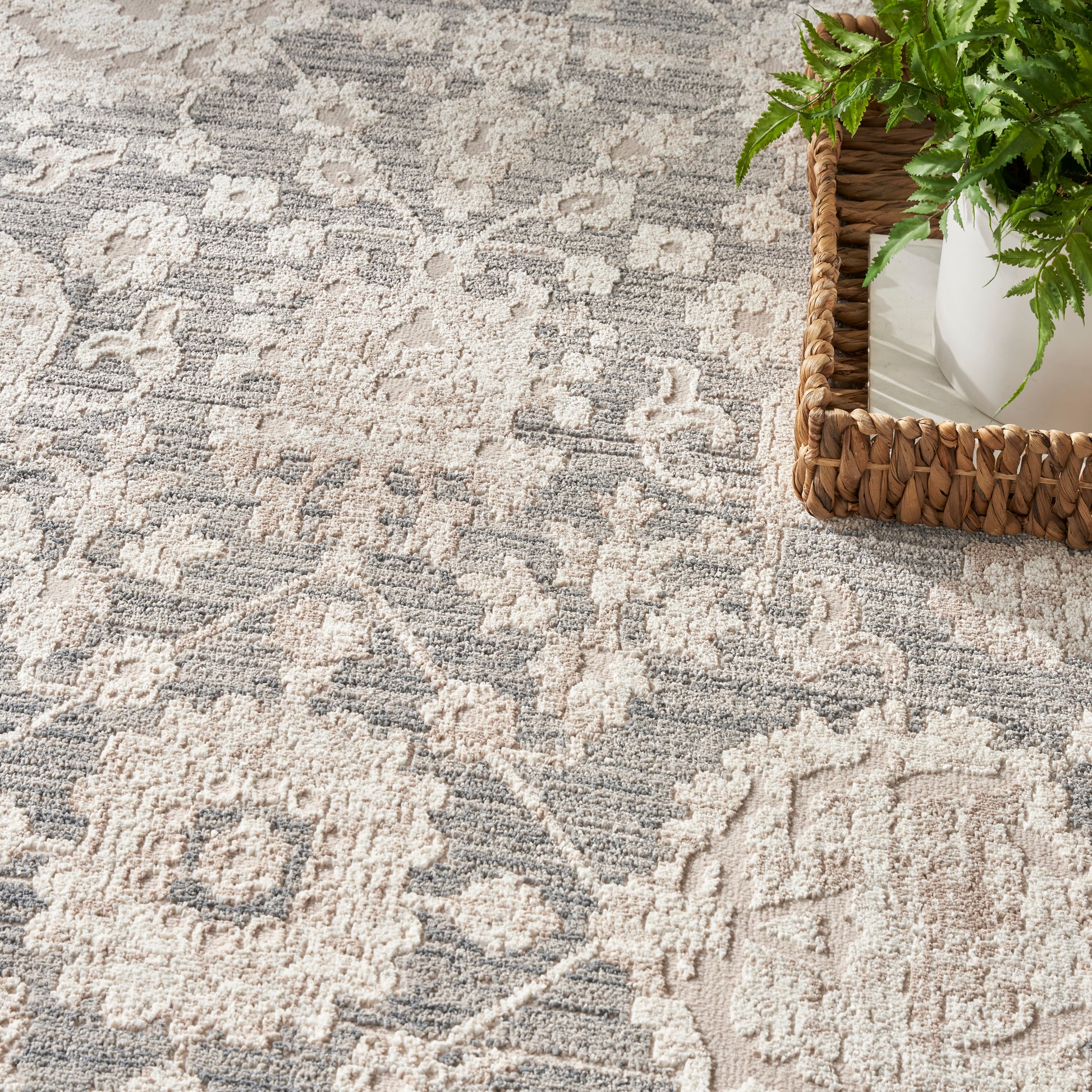 Nourison Home Eco Cycle  Charcoal  Traditional