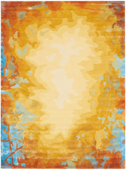 Nourison Home Prismatic PRS29 Gold Multicolor Contemporary Hand Tufted Rug
