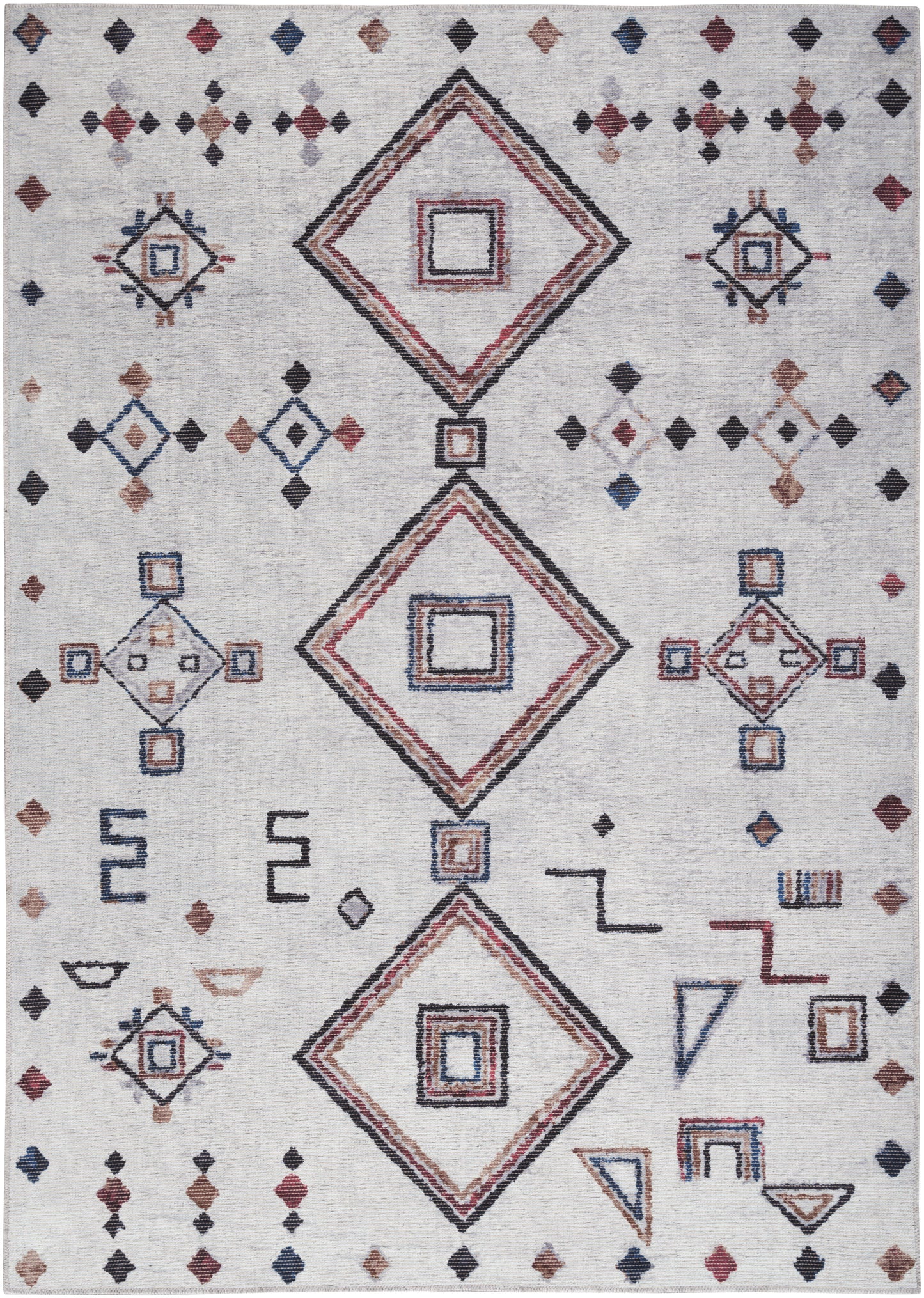 Nourison Home New Concept Washables SR108 Ivory Multicolor Contemporary Machine Woven Rug