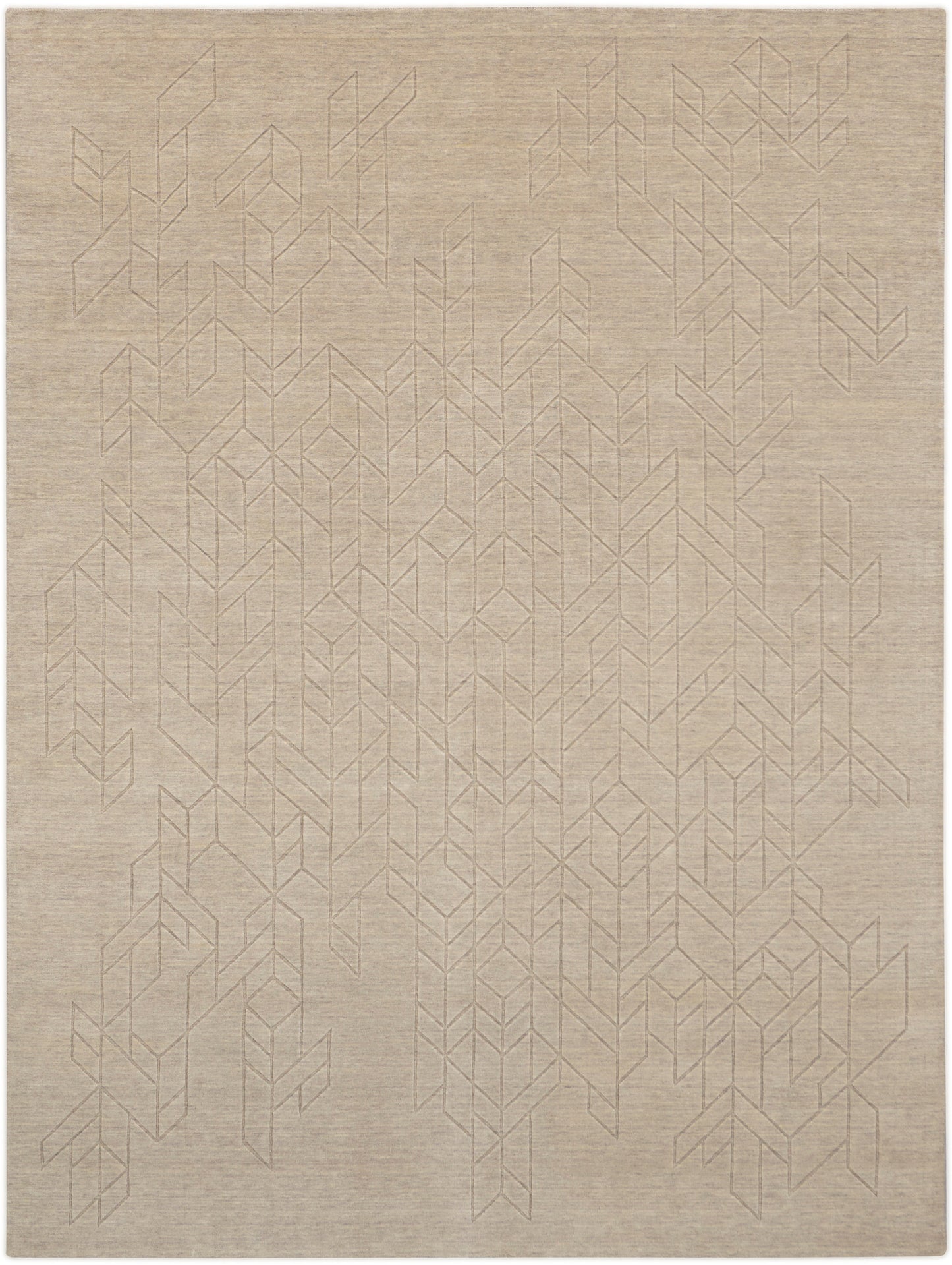Nourison Home Alessia ALE01 Beige Contemporary Hand Knotted Rug