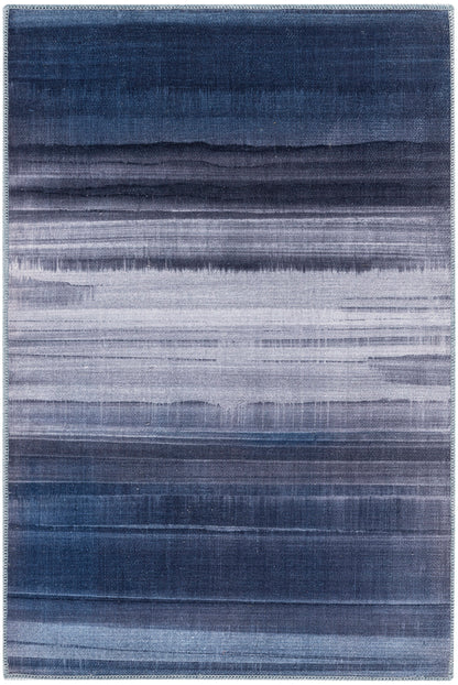 Calvin Klein Launder LDR01 Navy Contemporary Power-loomed Rug