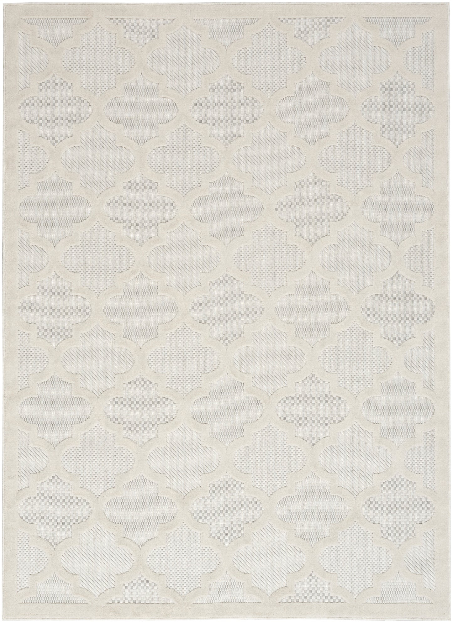 Nourison Home Easy Care NES01 Ivory White Contemporary Flat Weave Rug