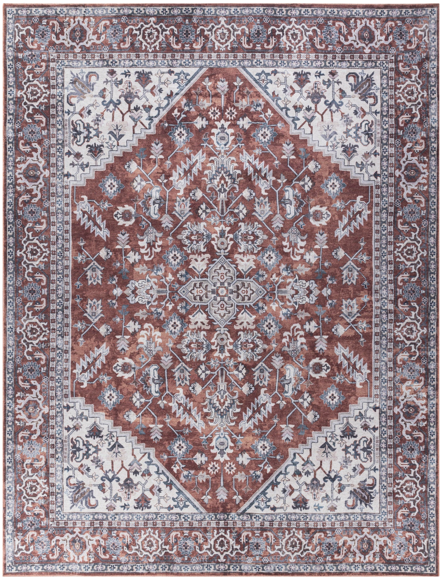 Nourison Home New Concept Washables  Brick Ivory  Traditional