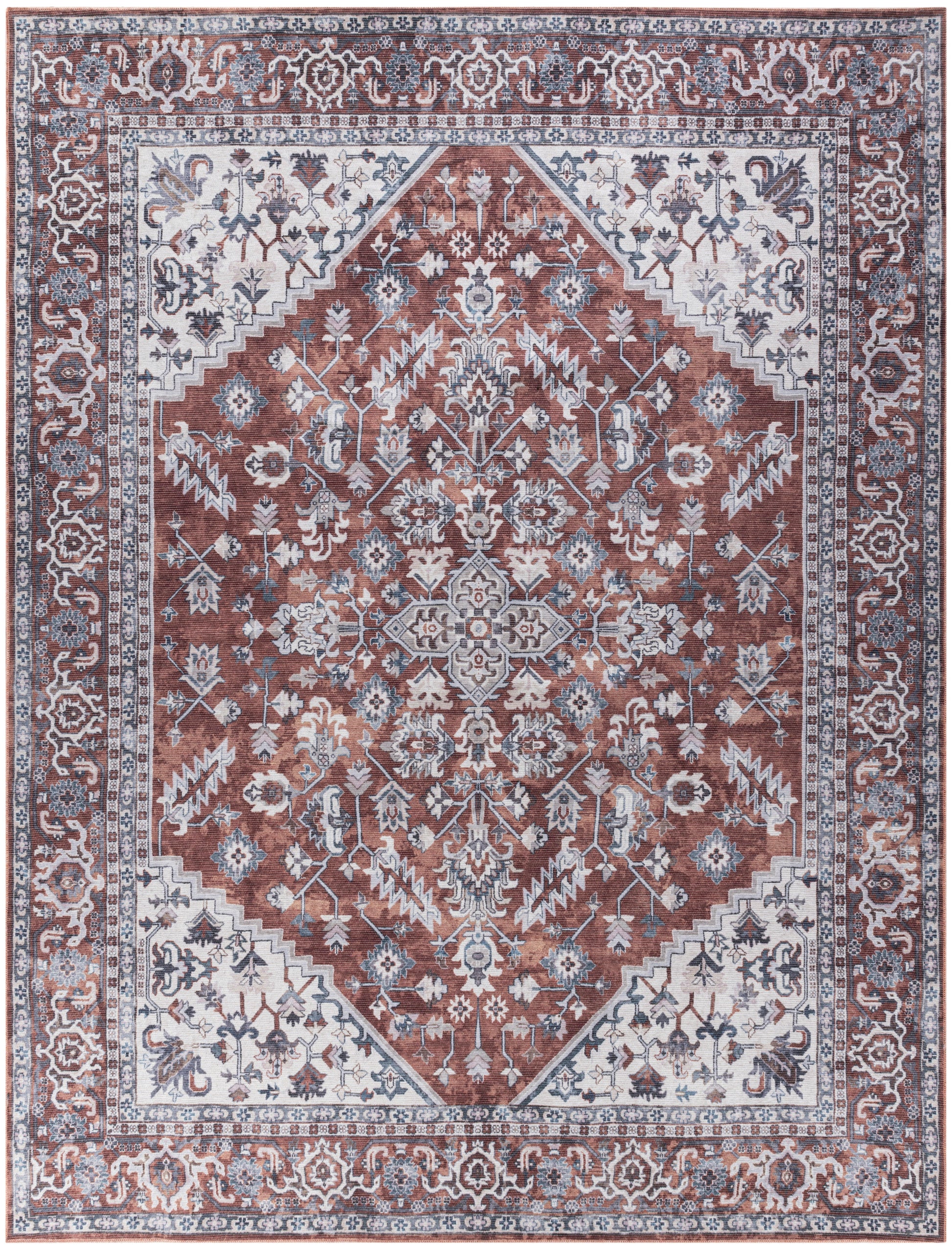 Nourison Home New Concept Washables  Brick Ivory  Traditional