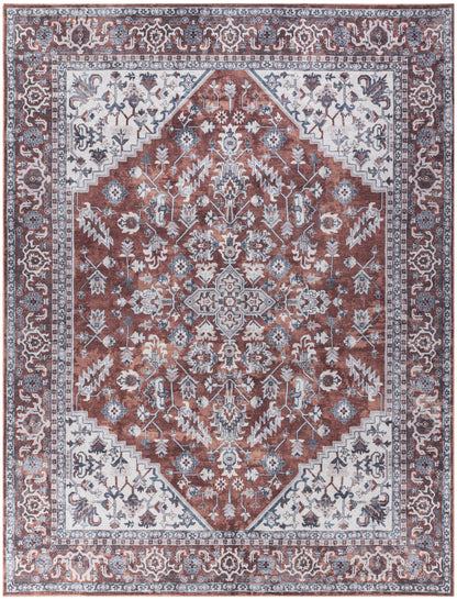 Nourison Home New Concept Washables  Brick Ivory  Traditional