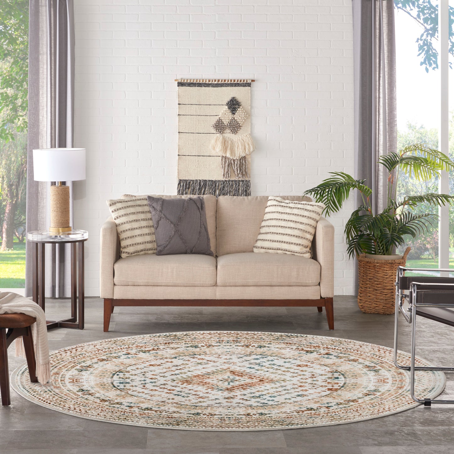 Nourison Home Thalia  Beige Multicolor  Transitional