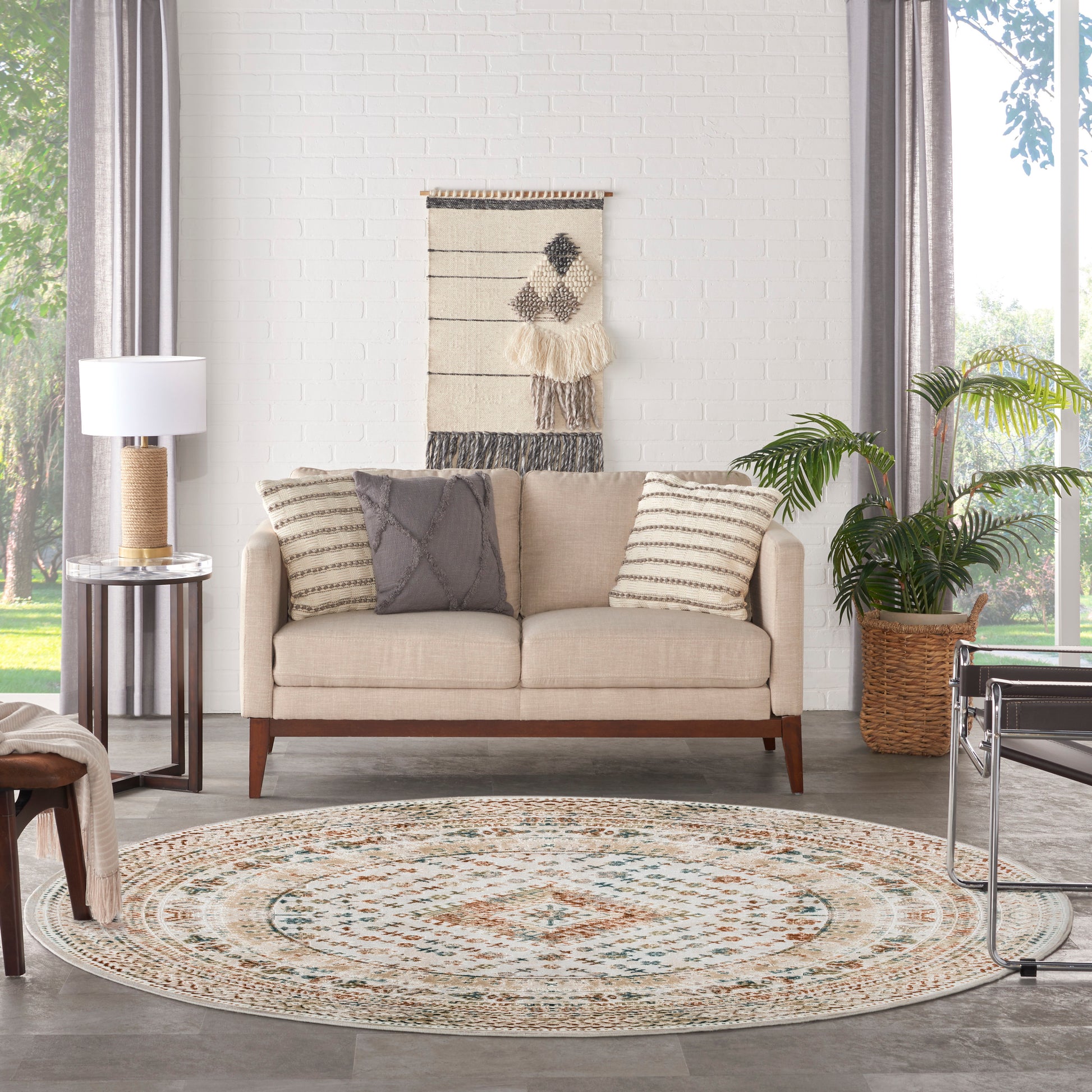 Nourison Home Thalia  Beige Multicolor  Transitional