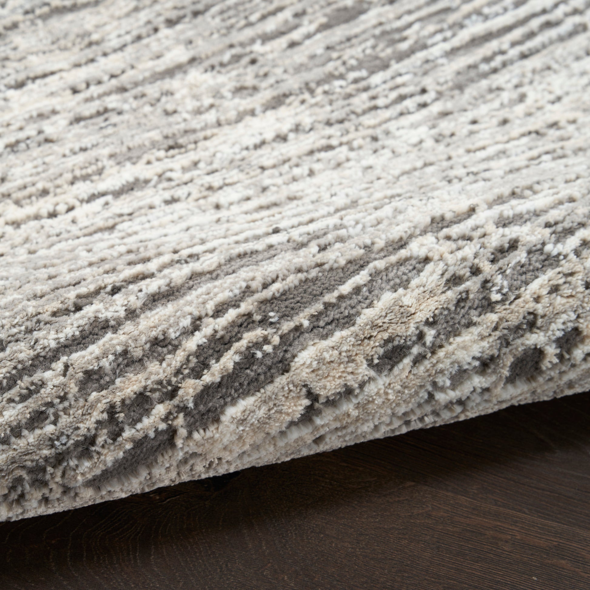 Nourison Home Sustainable Trends  Ivory Grey  Contemporary