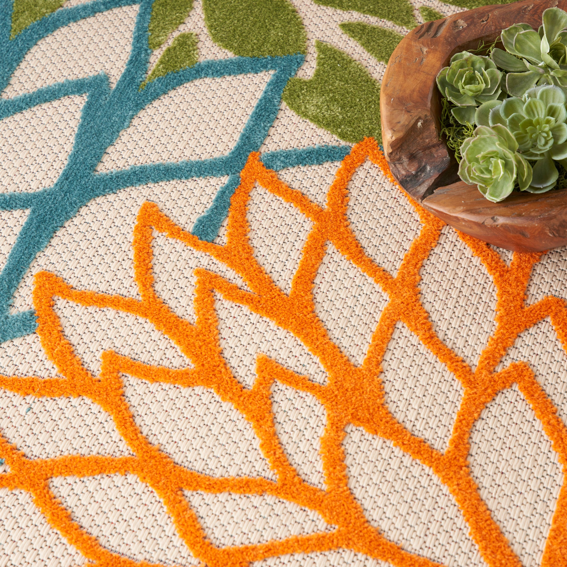 Nourison Home Aloha  Multicolor  Contemporary