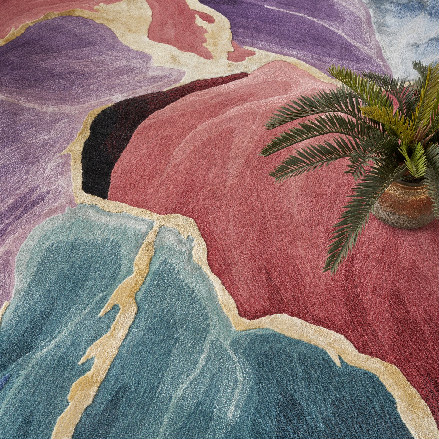 Nourison Home Prismatic  Black  Contemporary