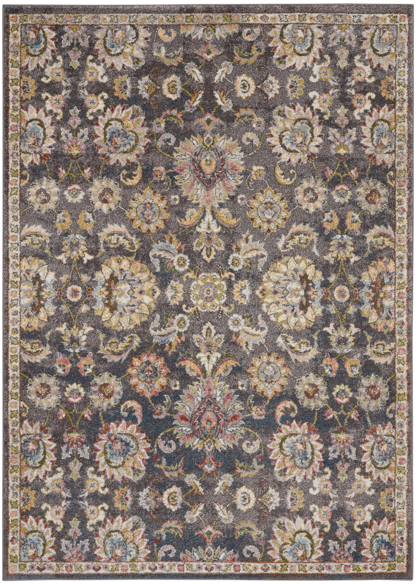 Nourison Home Soraya SOR02 Charcoal Multi Transitional Power-loomed Rug