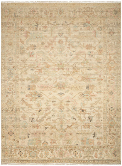 Nourison Home Heritage Vine HTV01 Beige Traditional Hand Knotted Rug
