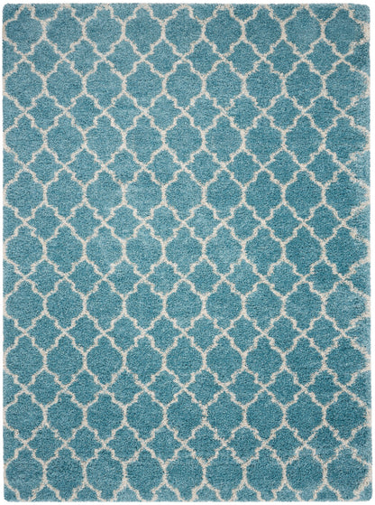Nourison Home Amore AMOR2 Aqua Contemporary Power-loomed Rug