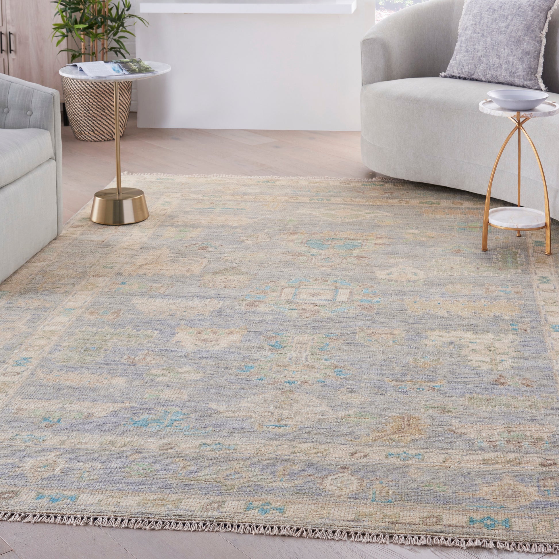Nourison Home Odessa  Grey Multicolor  Traditional