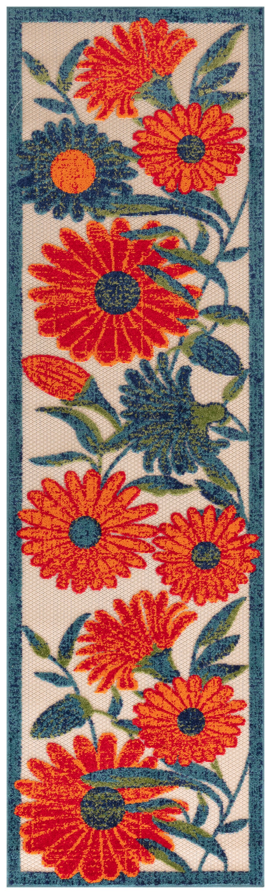 Nourison Home Aloha ALH33 Ivory Multicolor Contemporary Power-loomed Rugs