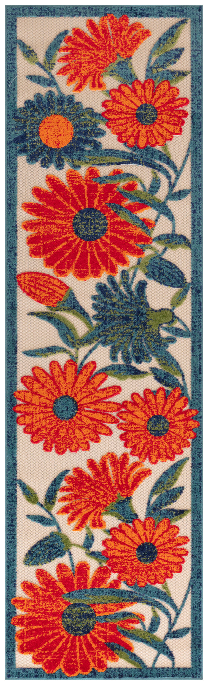 Nourison Home Aloha ALH33 Ivory Multicolor Contemporary Power-loomed Rugs