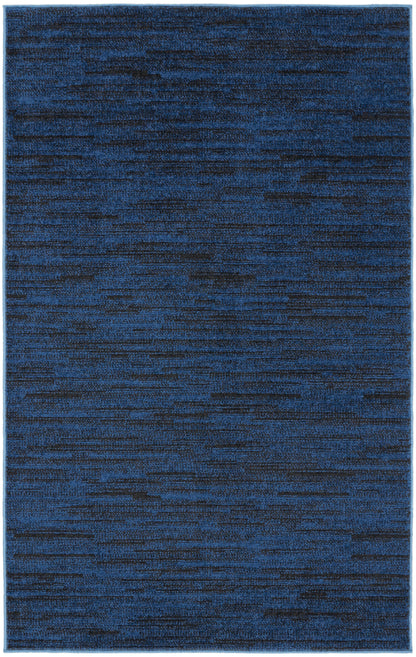Nourison Home Nourison Essentials NRE01 Midnight Blue Contemporary Power-loomed Rug