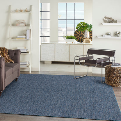 Nourison Home Washable Solutions  Navy Blue  Contemporary