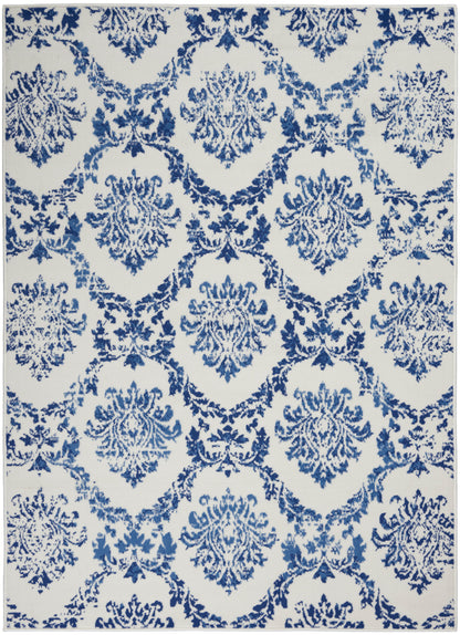 Nourison Home Whimsicle WHS01 Ivory Navy Contemporary Power-loomed Rug