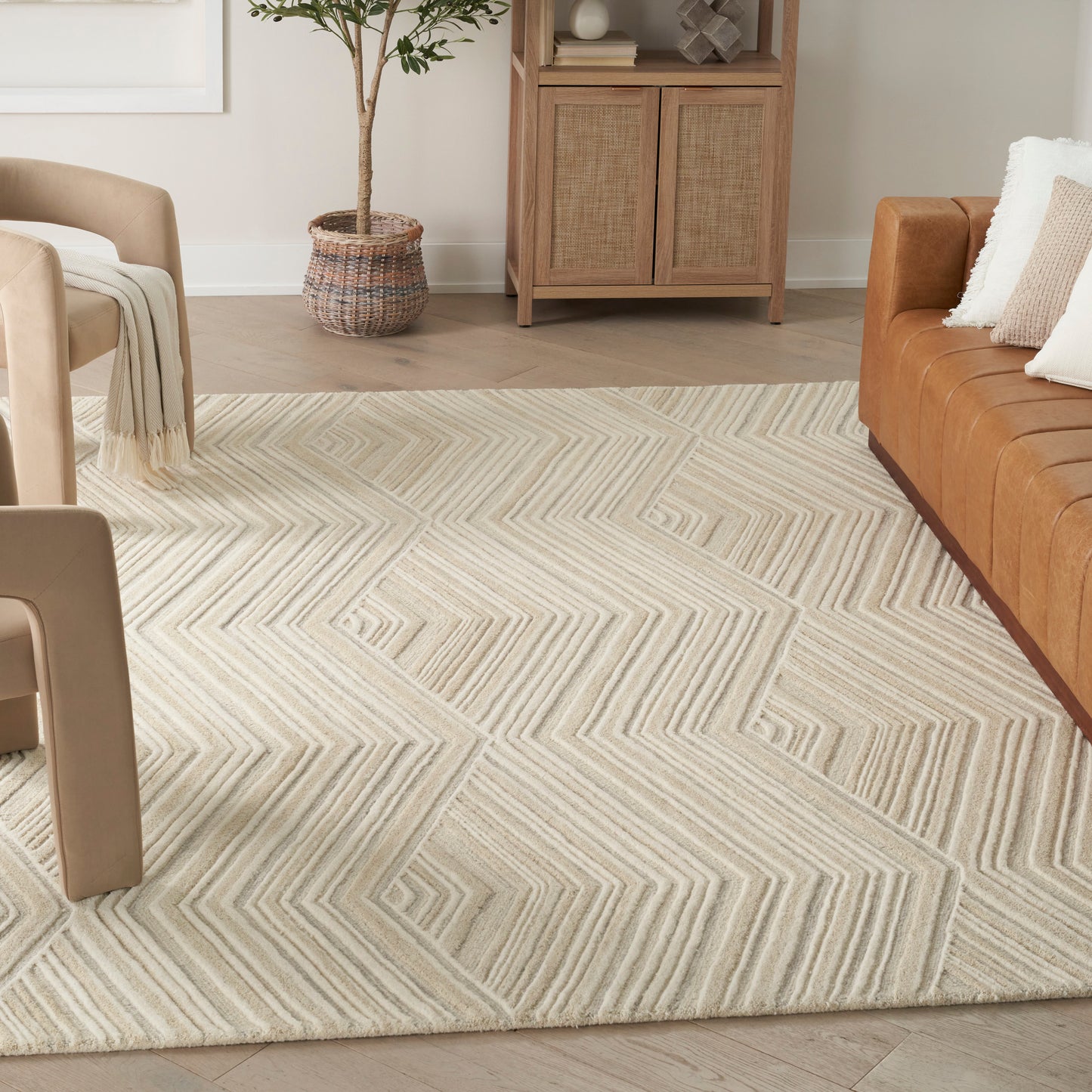 Nourison Home Graceful  Ivory  Contemporary