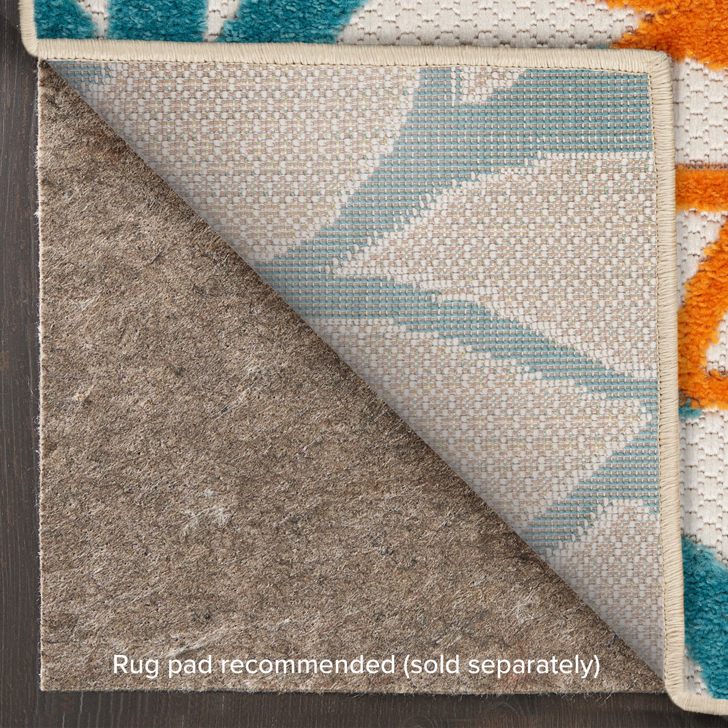 Nourison Home Aloha  Turquoise Multicolor  Contemporary