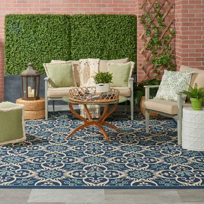 Nourison Home Caribbean  Navy  Transitional