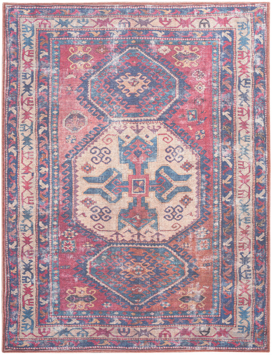 Nourison Home New Concept Washables  Red Navy  Traditional