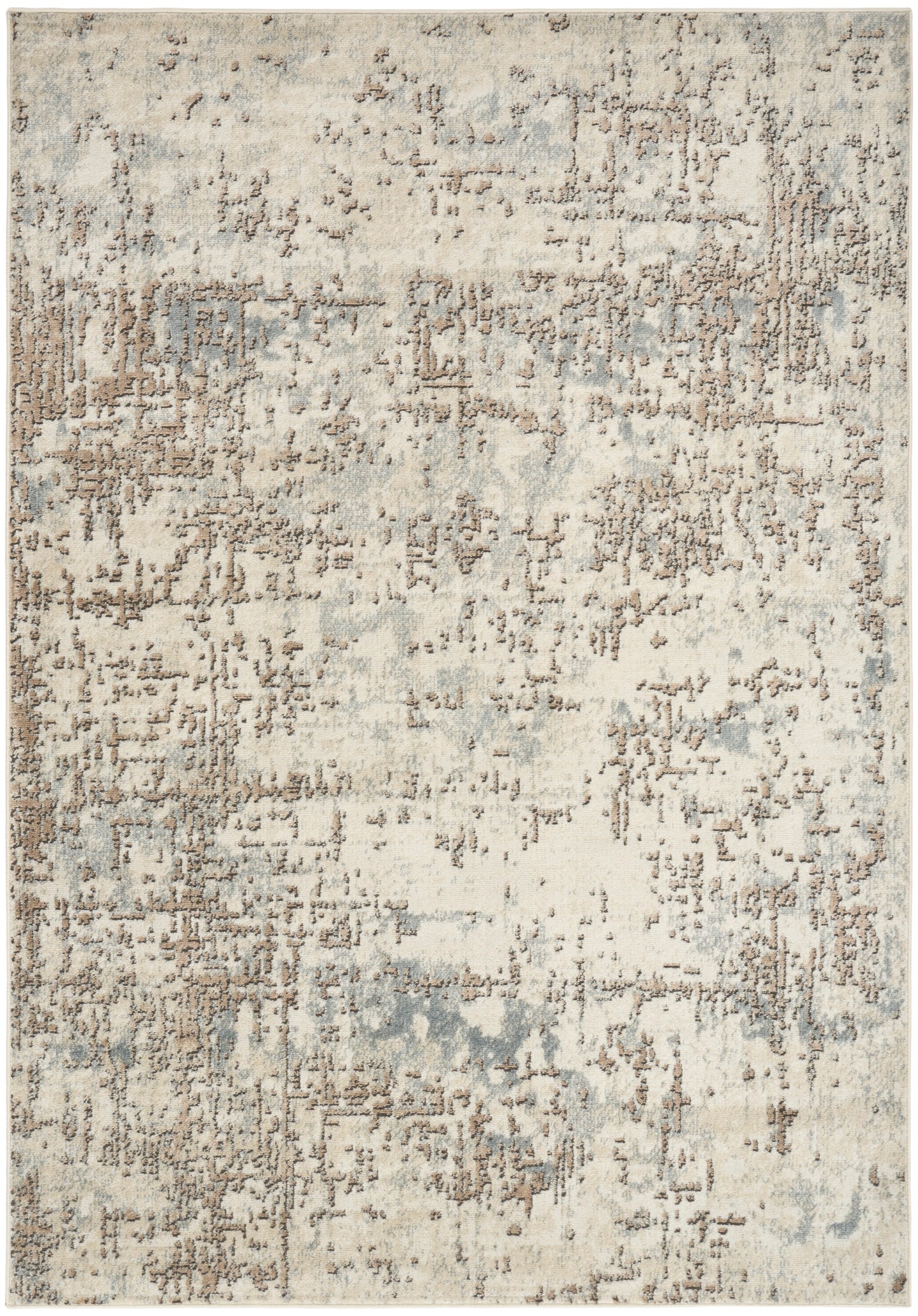 Nourison Home Quarry QUA17 Ivory Beige Contemporary Power-loomed Rugs