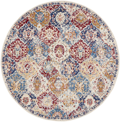 Nourison Home Grafix GRF31 Blue Multicolor Traditional Power-loomed Rug