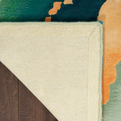 Nourison Home Prismatic  Emerald  Contemporary