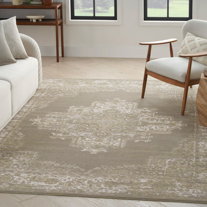 Nourison Home Grafix  Olive  Transitional