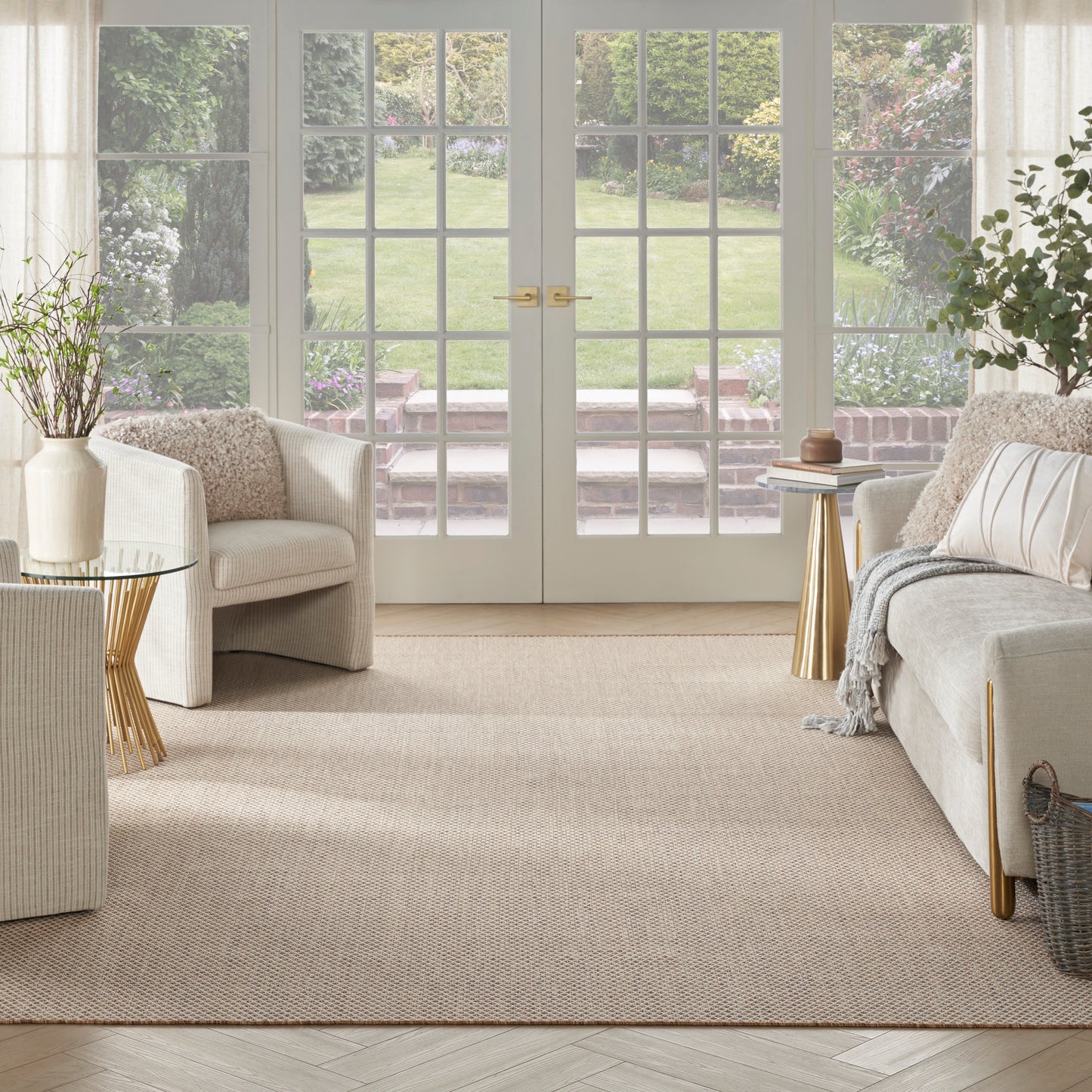 Nourison Home Courtyard  Jute Ivory  Contemporary