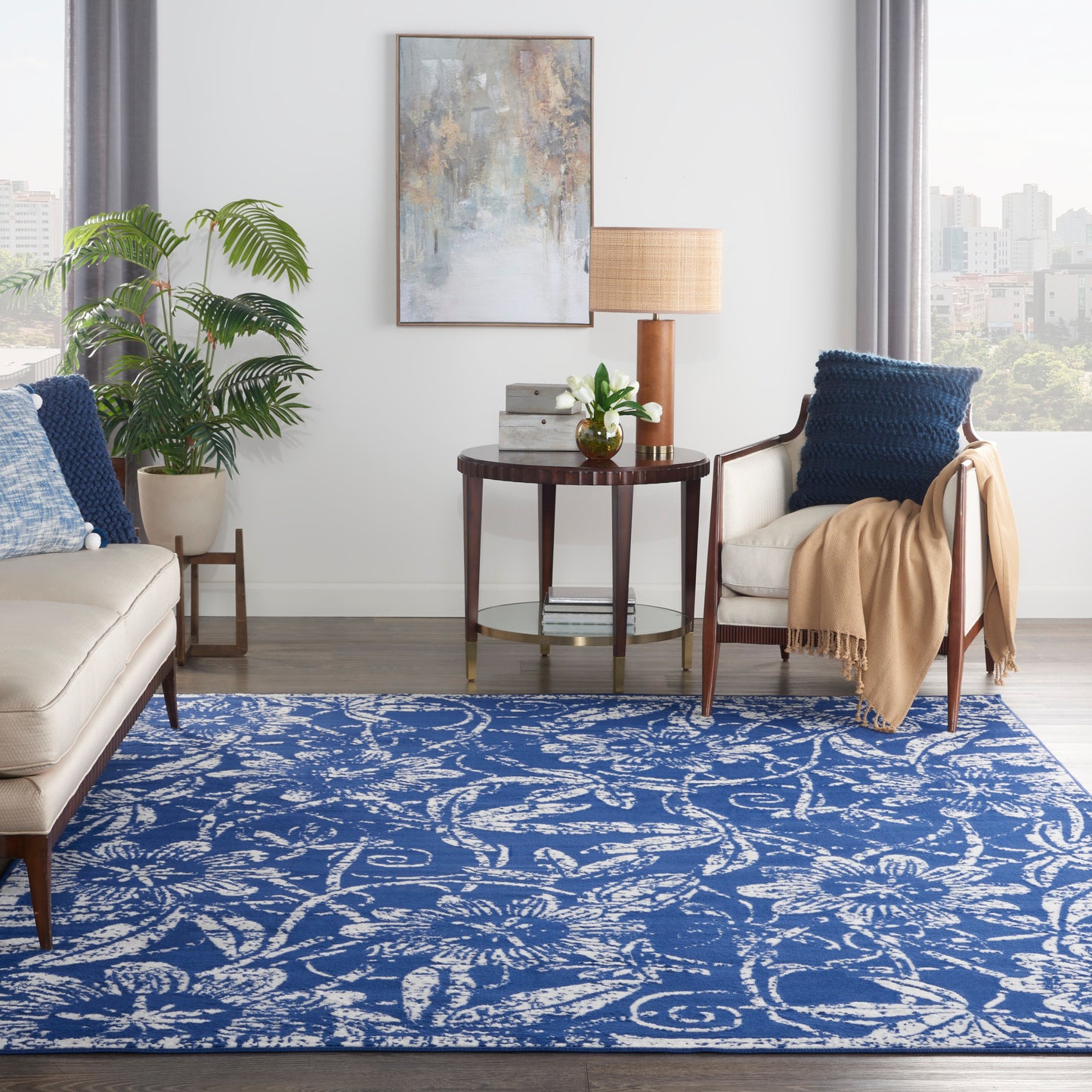 Nourison Home Whimsicle  Navy  Contemporary