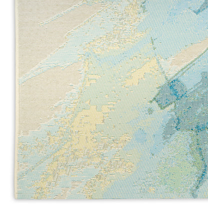 Nourison Home Color Splash  Ivory Blue  Contemporary