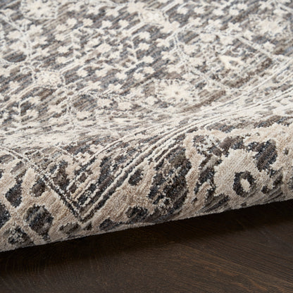 Nourison Home Shadows  Charcoal Ivory  Traditional