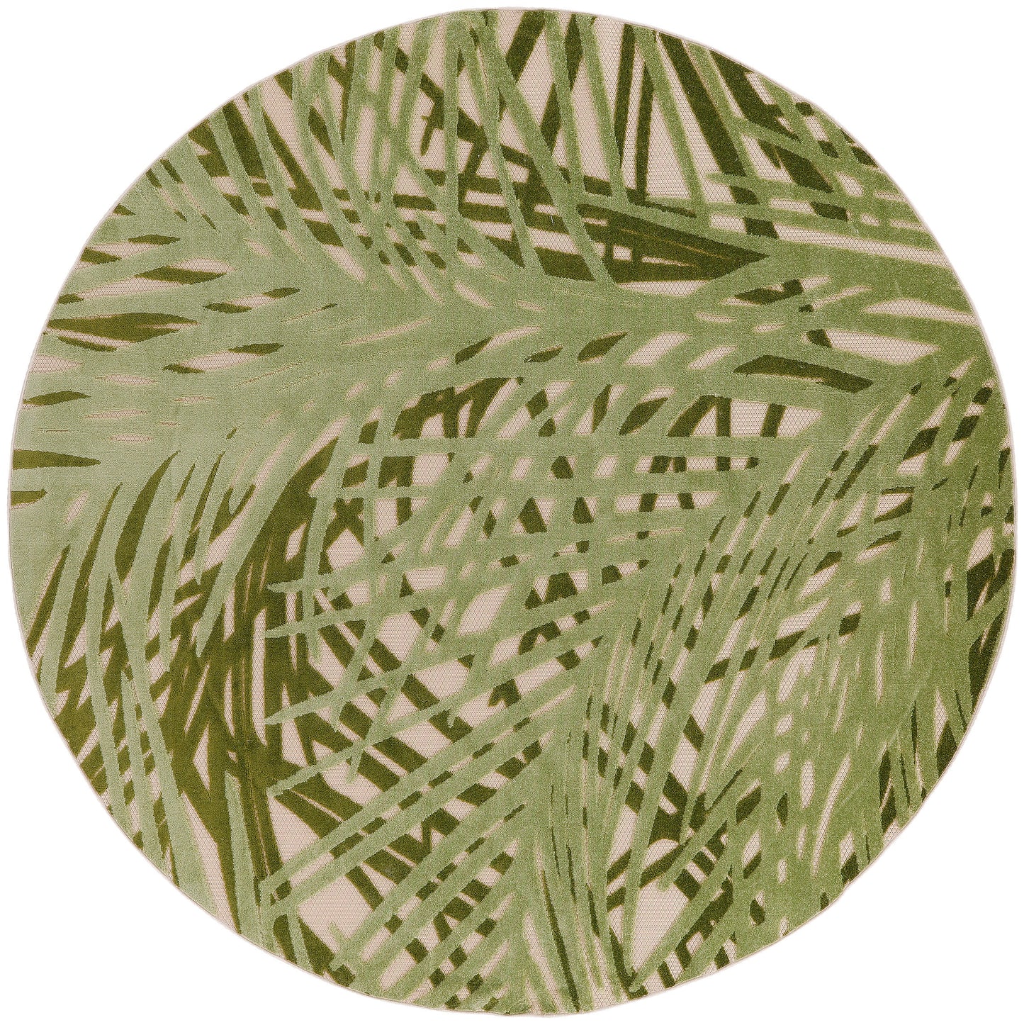 Nourison Home Aloha ALH41 Ivory Green Contemporary Power-loomed Rugs