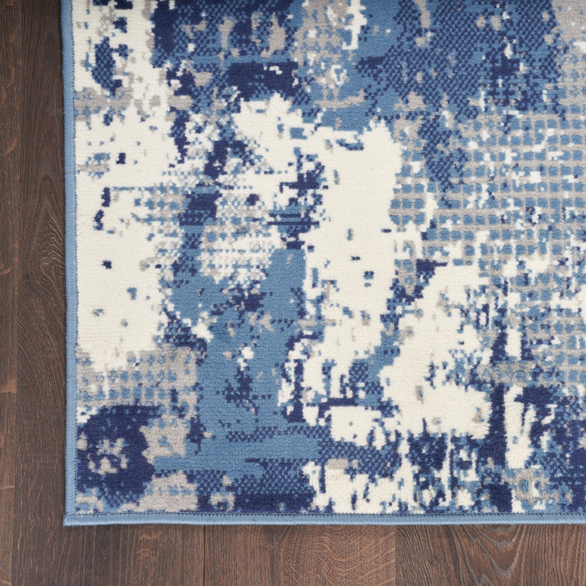 Nourison Home Grafix  Navy Blue  Contemporary