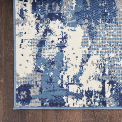 Nourison Home Grafix  Navy Blue  Contemporary