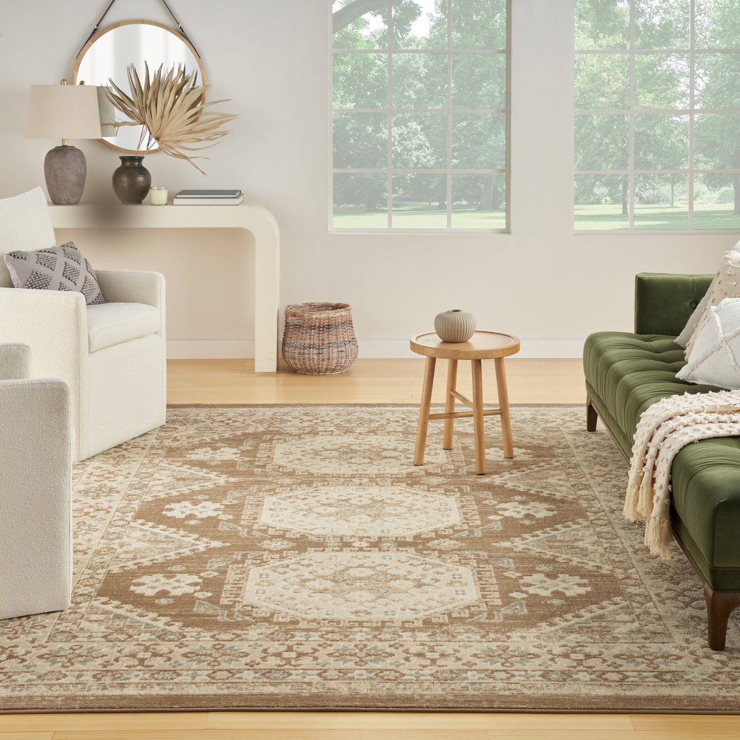 Nourison Home Serenity Home  Ivory Mocha  Traditional