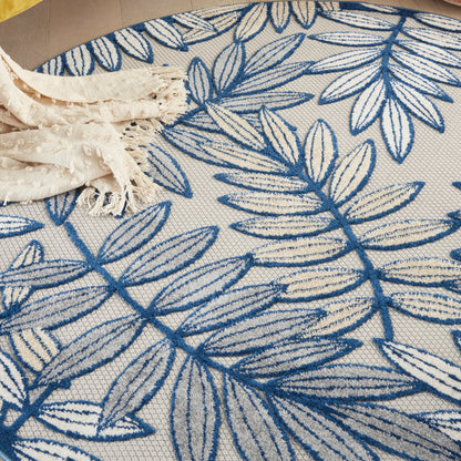 Nourison Home Aloha  Ivory Navy  Contemporary