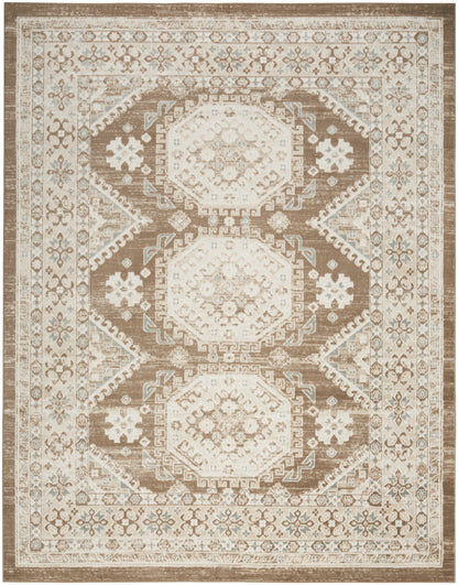 Nourison Home Serenity Home SRH01 Ivory Mocha Traditional Loom-woven Rug