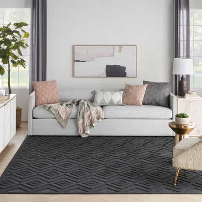 Nourison Home Versatile  Charcoal Black  Contemporary