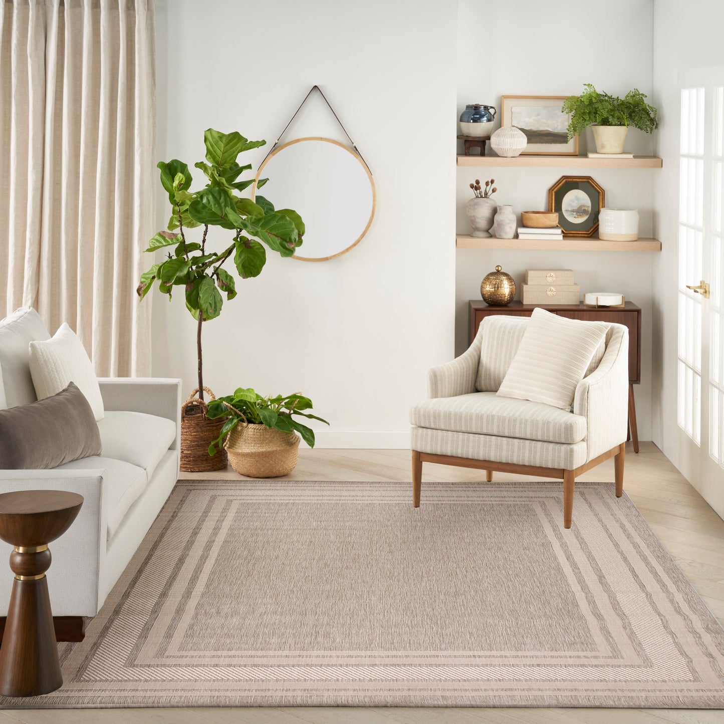 Nourison Home Horizon Indoor/Outdoor  Grey  Contemporary