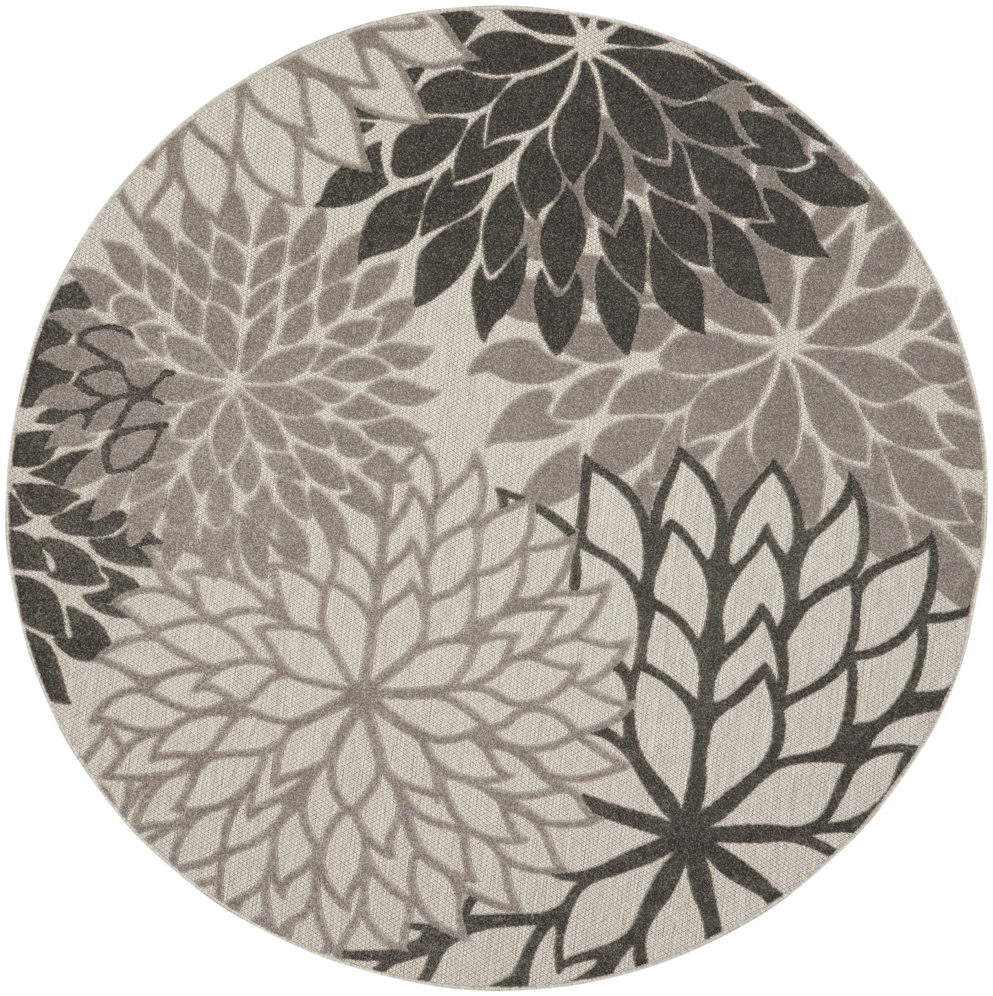 Nourison Home Aloha ALH05 Silver Grey Contemporary Power-loomed Rugs