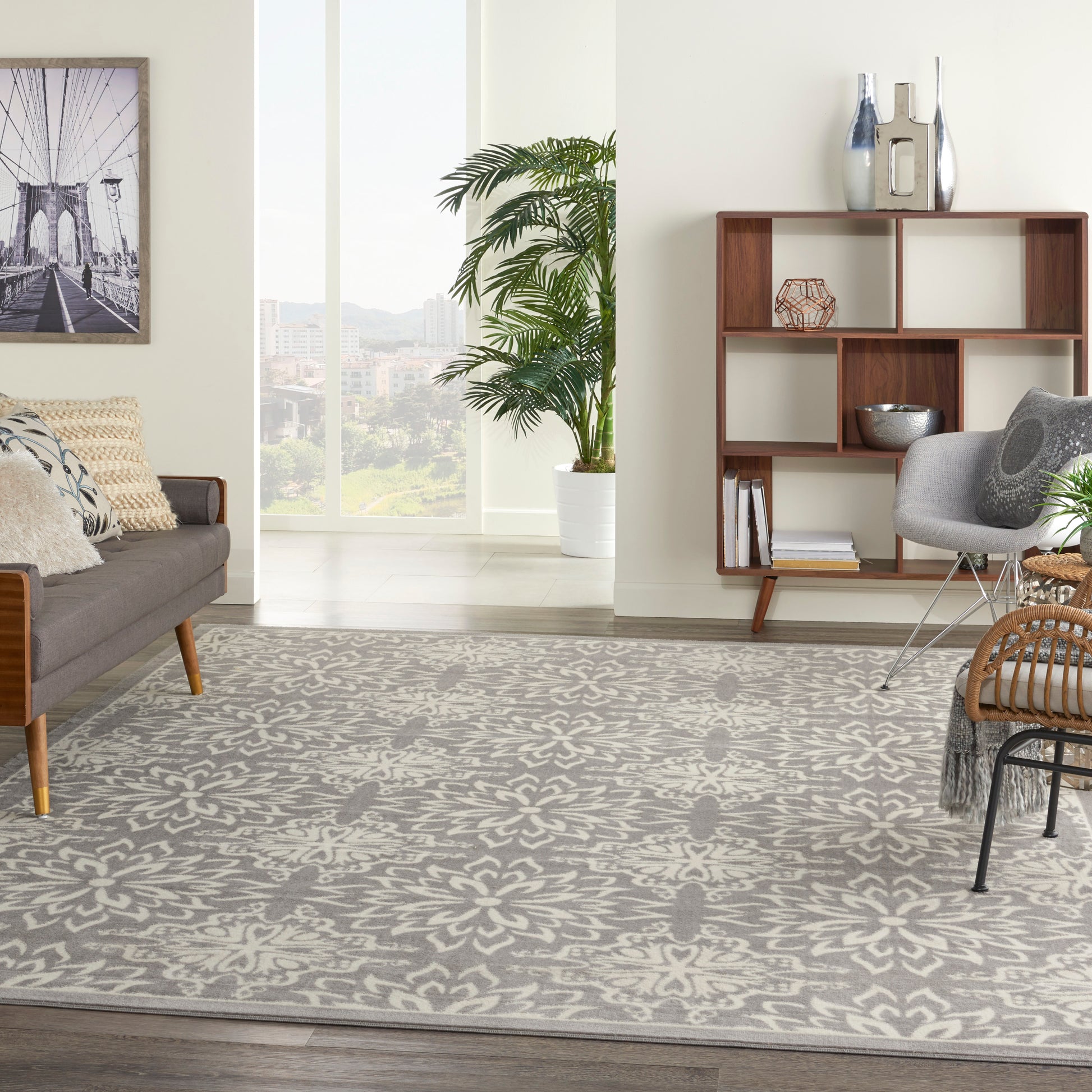 Nourison Home Jubilant  Ivory Grey  Transitional