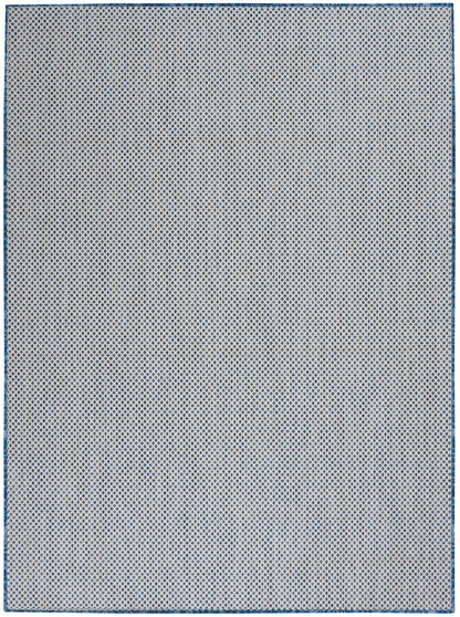 Nourison Home Courtyard COU01 Ivory Blue Contemporary Power-loomed Rug