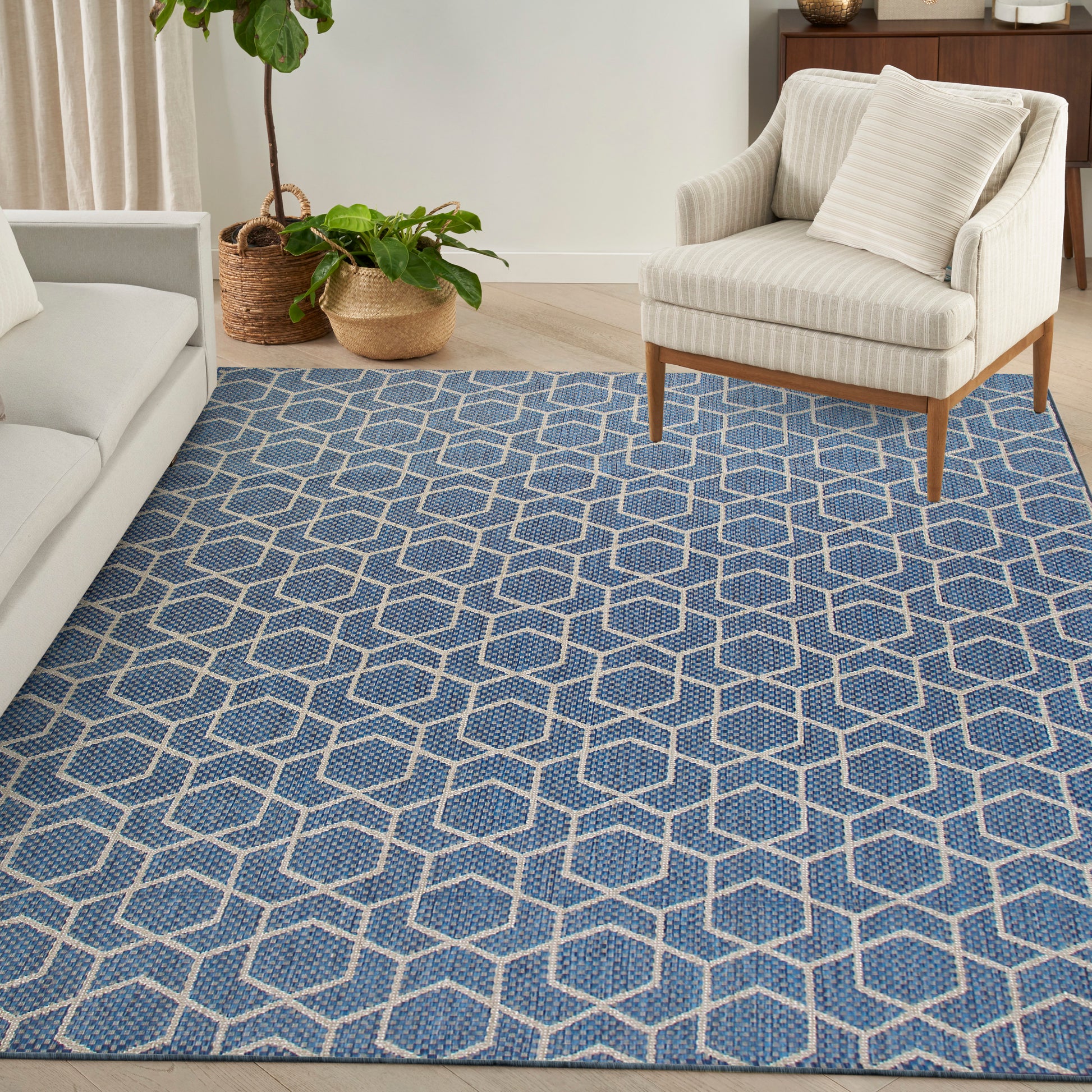 Nourison Home Horizon Indoor/Outdoor  Denim  Contemporary